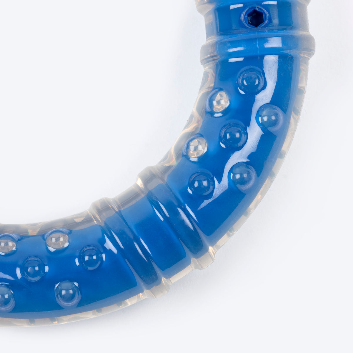 HUFT Chewtastic Tug-O-Ring Chew Toy For Dog - Blue - Heads Up For Tails