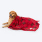 HUFT Cuddle Checks Blanket For Dog & Cat - Red - Heads Up For Tails