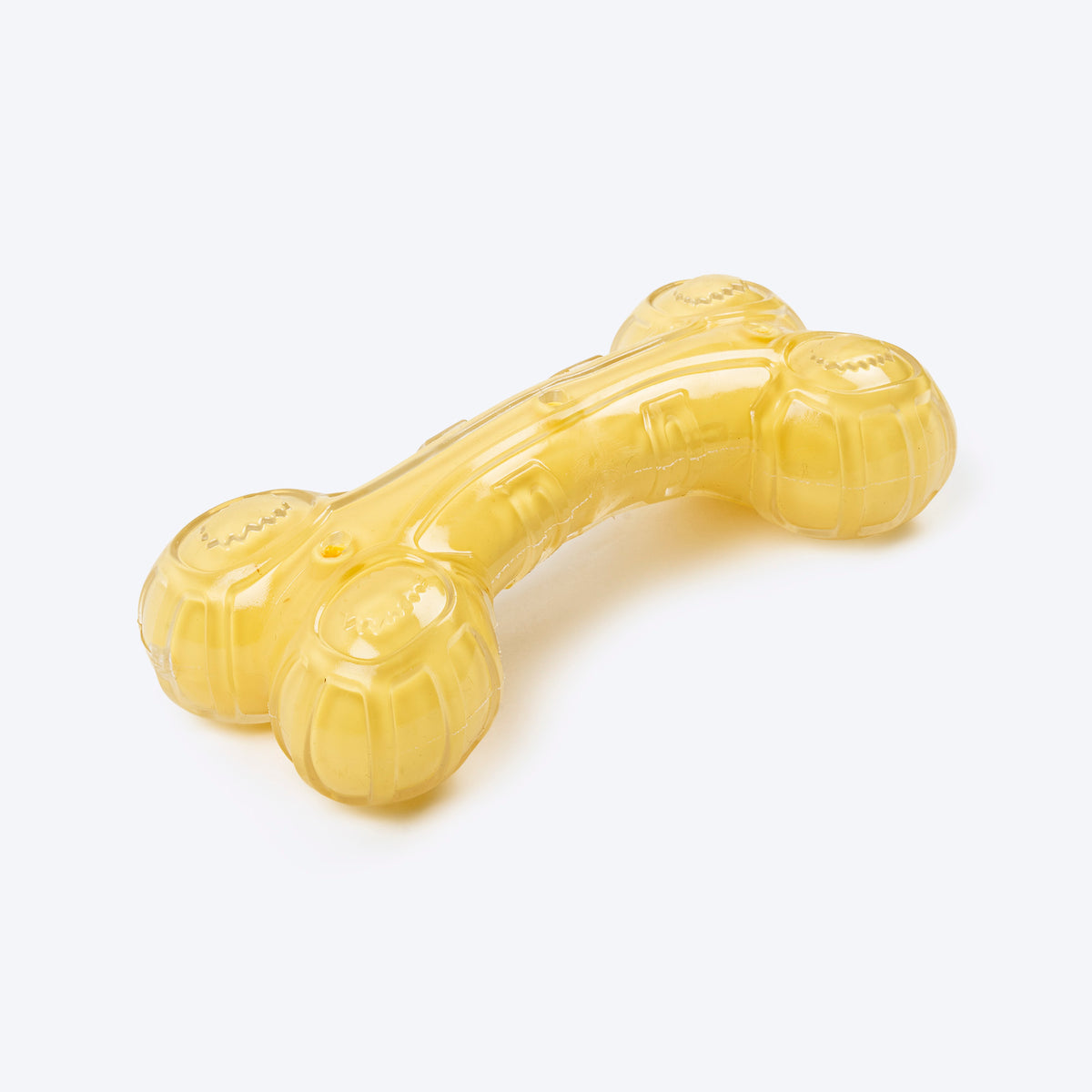 HUFT Chewtastic Chomp Champ Bone Chew Toy For Dog - Yellow - Heads Up For Tails