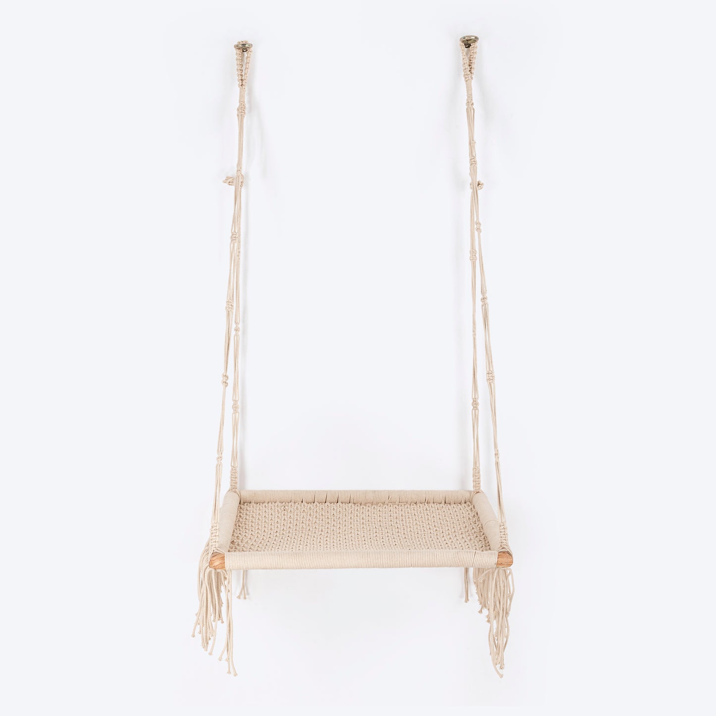 HUFT Handcrafted Textured Single Hammock For Cat - Off White