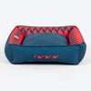 HUFT Personalised Geometric Groove  Lounger Bed For Dog - Navy Blue - Heads Up For Tails