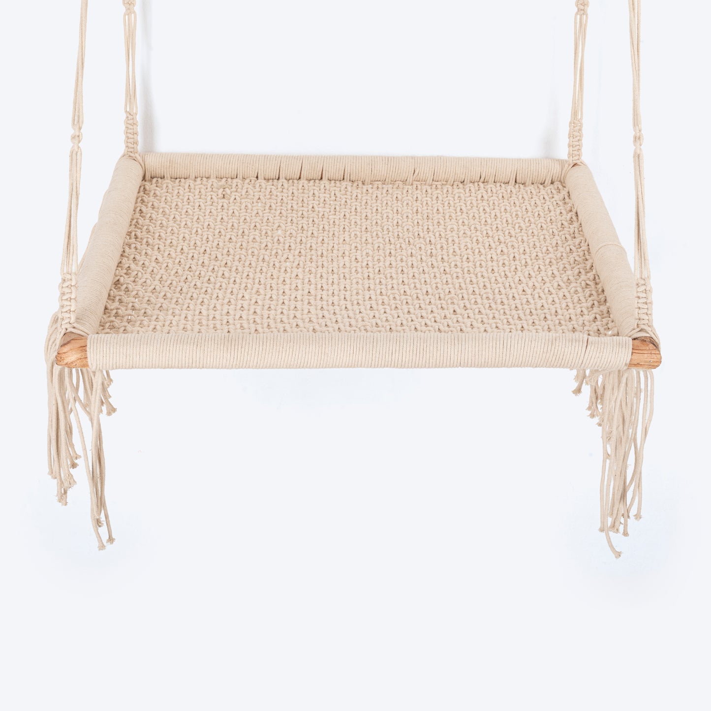 HUFT Handcrafted Textured Single Hammock For Cat - Off White