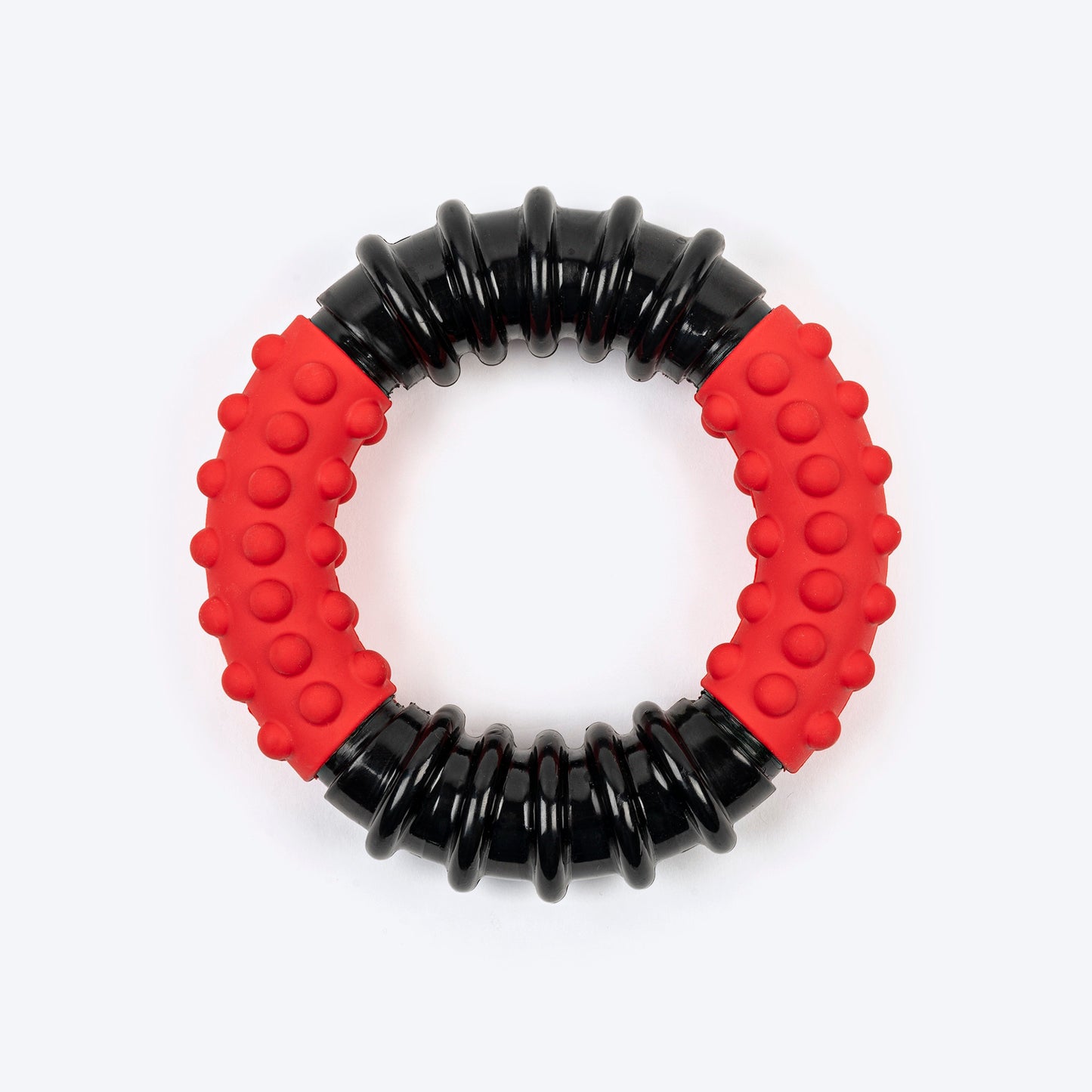 HUFT Chewtastic Ruff Ring Chew Toy For Dog - Red & Black