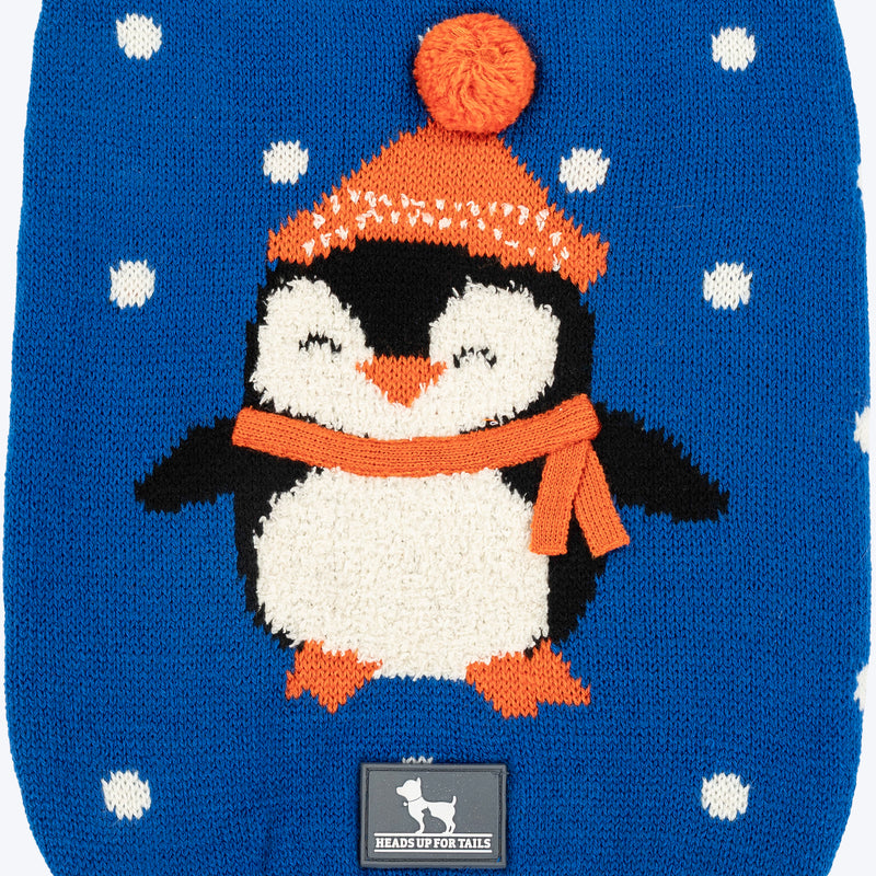 HUFT Peppy Penguin Sweater For Dog - Blue