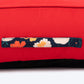 HUFT Personalised Floral Fusion  Lounger Bed For Dog - Red