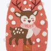 HUFT Snowfall Reindeer Sweater For Dog - Pink