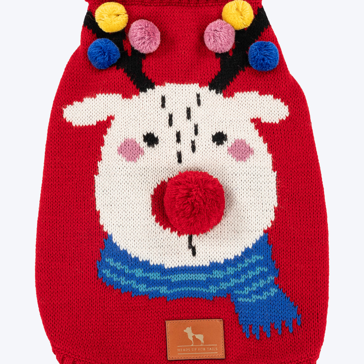 HUFT Merry Reindeer Sweater For Dog - Red
