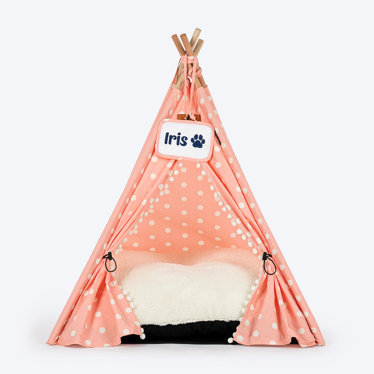 HUFT Personalised Polka Paws Teepee Tent Bed For Dog & Cat