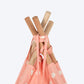 HUFT Personalised Polka Paws Teepee Tent Bed For Dog & Cat - Peach