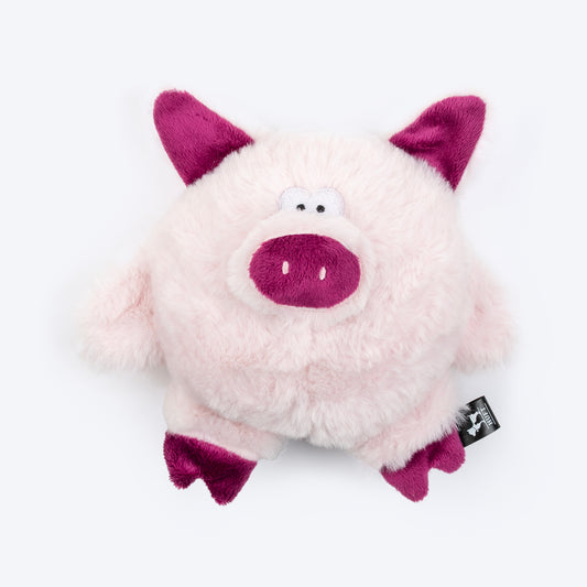 HUFT Pinky The Piggie Squeaky Plush Toy For Dog - Baby Pink