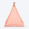 HUFT Personalised Polka Paws Teepee Tent Bed For Dog & Cat - Peach - Heads Up For Tails