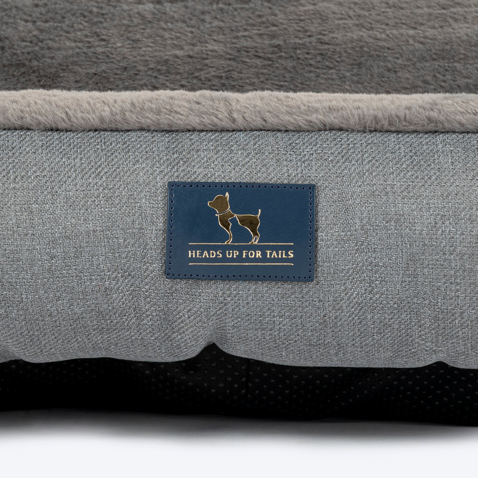 HUFT Furry Paradise Lounger Bed For Dog - Dark Grey - Heads Up For Tails