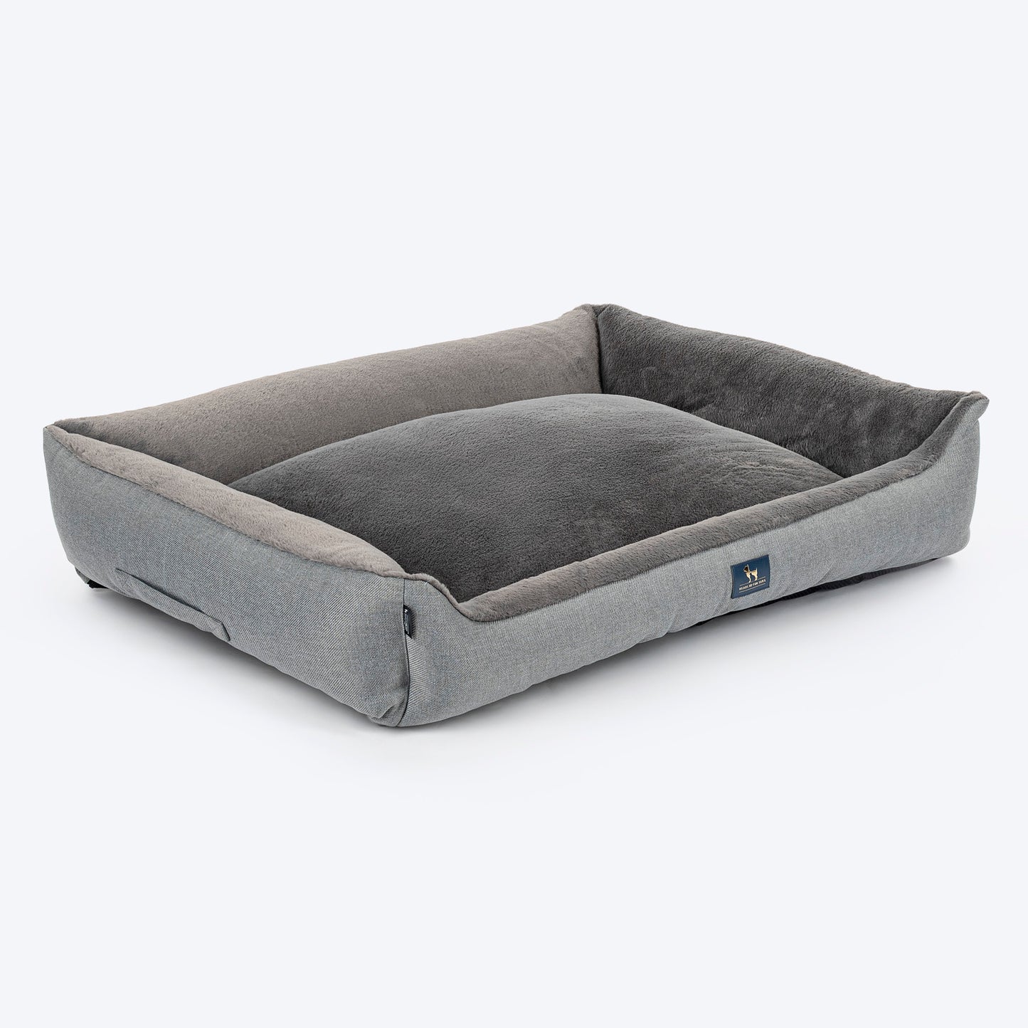 HUFT Furry Paradise Lounger Bed For Dog - Dark Grey - Heads Up For Tails