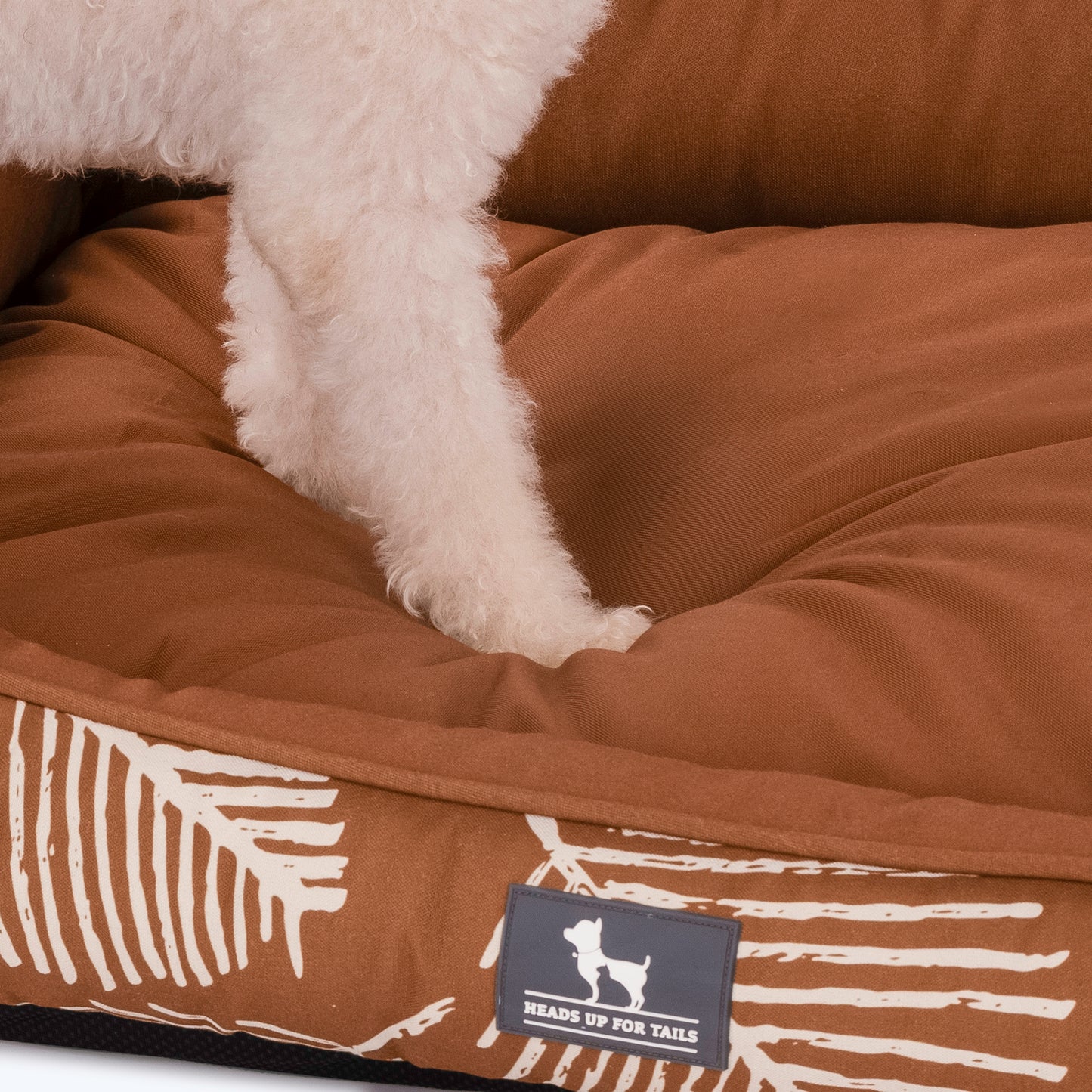 HUFT Tropical Palm Paradise Lounger Dog Bed - Brown -03