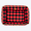 HUFT Love Plaid Lounger Bed For Dog - Red & Black - Heads Up For Tails
