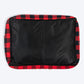 HUFT Personalised Checkered Cuddle Lounger Bed For Dog - Red & Black