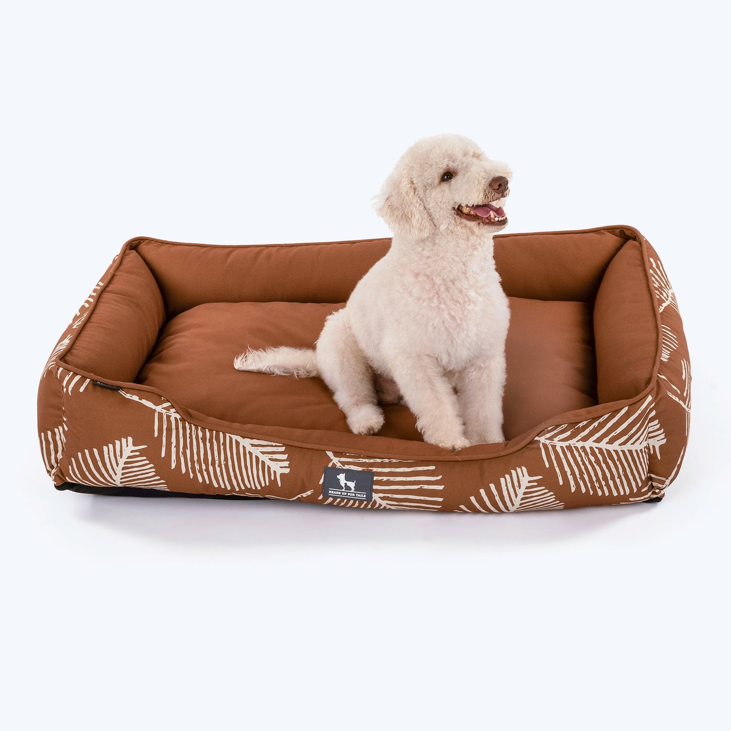 HUFT Tropical Palm Paradise Lounger Dog Bed - Brown -02