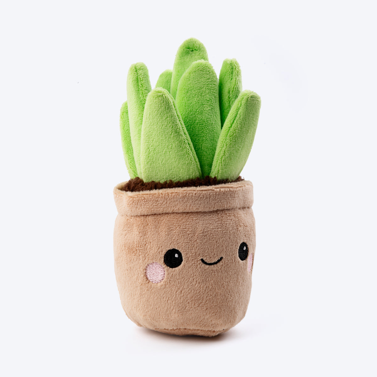 HUFT Evergreen Plant Squeaky Plush Toy For Dog - Brown & Green - Heads Up For Tails