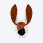 HUFT Louie Long Ears Squeaky Plush Toy For Dog - White & Brown