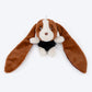 HUFT Louie Long Ears Squeaky Plush Toy For Dog - White & Brown