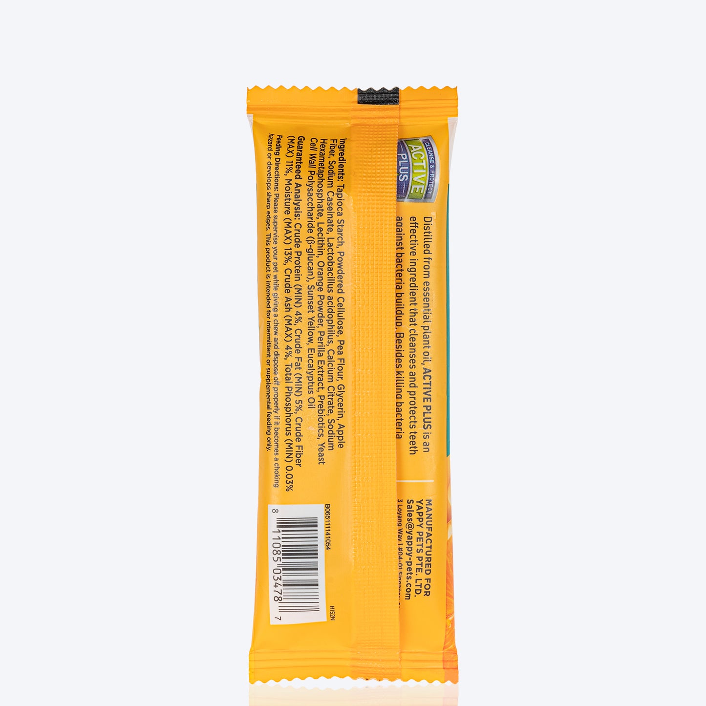 Happi Skippi Dental Chew Zest Orange Dog Treats - 4 inch - 25 gm