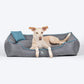 HUFT Personalised Nap Now Lounger Bed For Dog - Grey