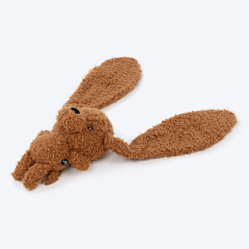 HUFT Larry Long Ears Squeaky Plush Toy For Dog - Brown - Heads Up For Tails