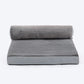 HUFT Made To Order Furry Orthopaedic Dog Bed - Dark Grey