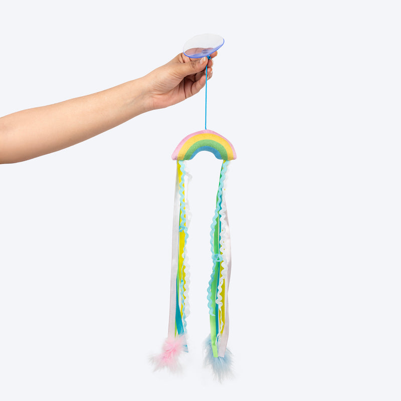 HUFT Dancing Rainbow Teaser Toy With Catnip For Cat - Multicolor - Heads Up For Tails