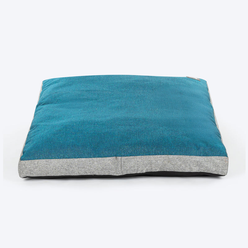 TLC Flat Haven Bed For Dog - Teal Blue - Heads Up For Tails