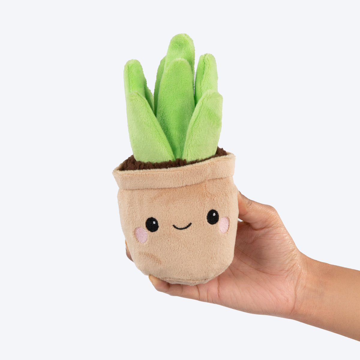 HUFT Evergreen Plant Squeaky Plush Toy For Dog - Brown & Green - Heads Up For Tails