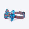 HUFT Summer Bloom Bow Tie With Collar For Dog - Blue - Heads Up For Tails