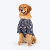 HUFT Customised Neelbagh Brocade Sherwani For Dog & Cat - Navy Blue