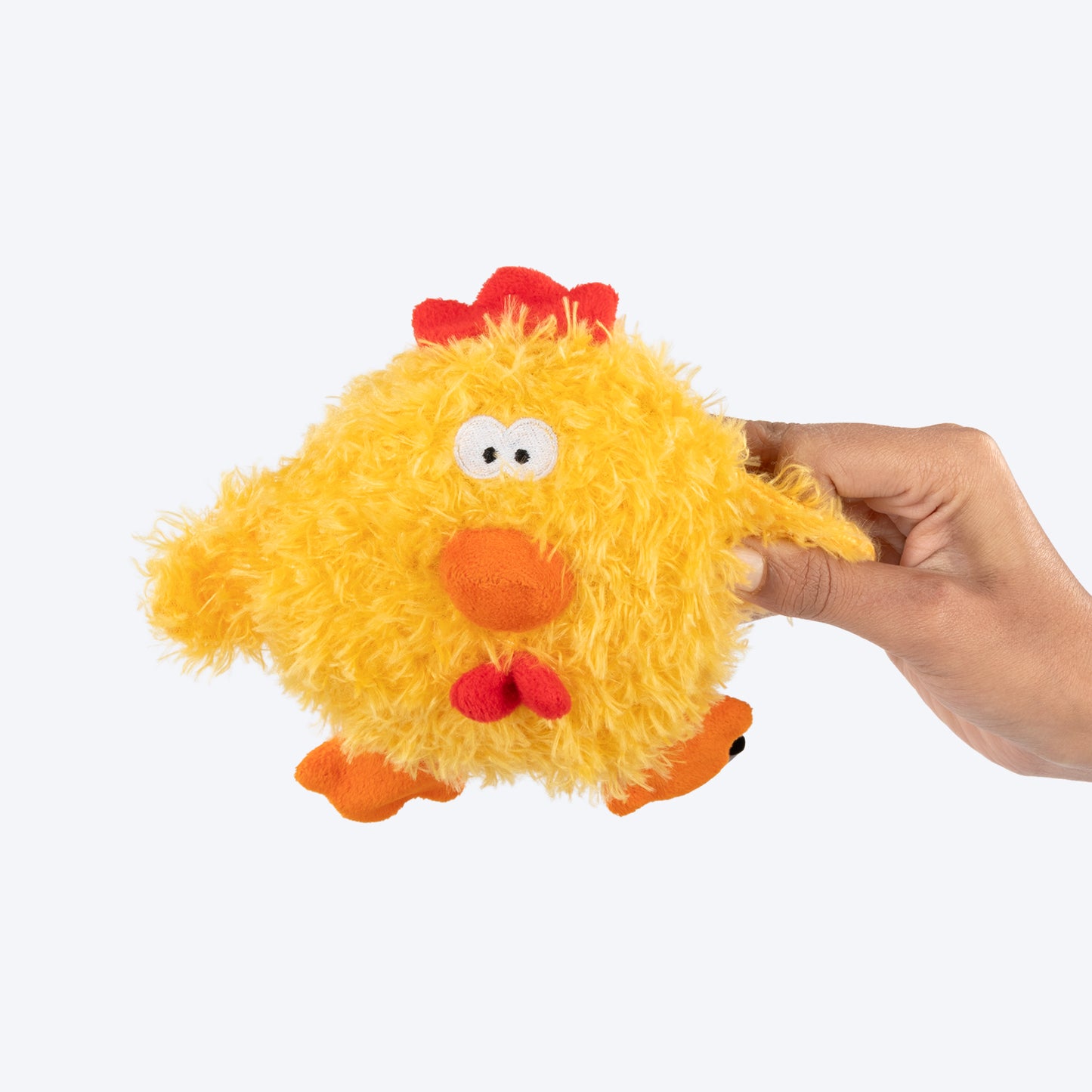 HUFT Miss Chicklet Squeaky Plush Toy For Dog - Yellow