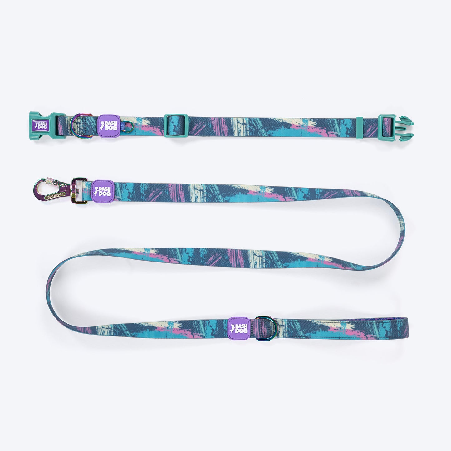 Dash Dog Wild Ridge Waterproof Dog Collar & Leash Set - Green