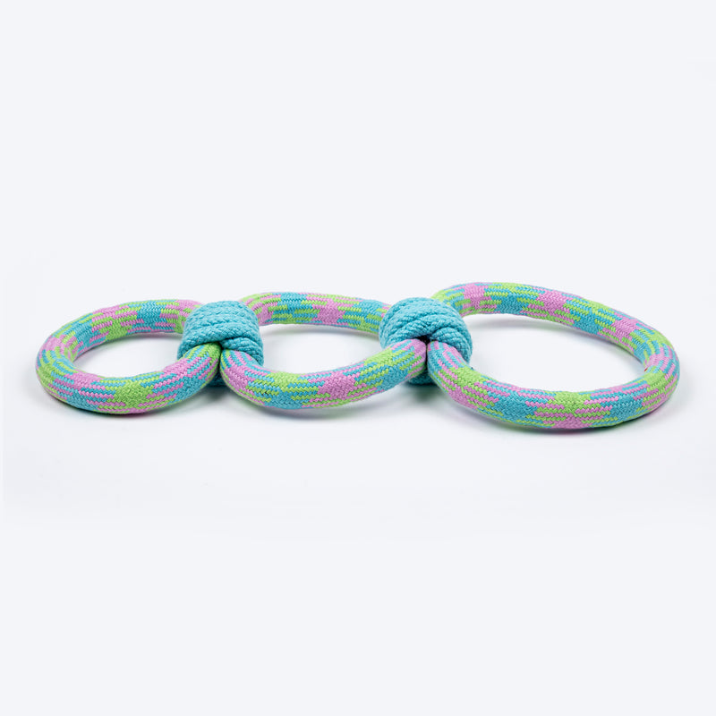 Dash Dog Triple Tugger Rope Toy For Dog - Multicolor - Heads Up For Tails