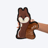 Dash Dog Squeaky Squirrel Plush Toy for Dog - Brown - Heads Up For Tails