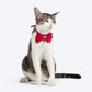 HUFT Merry Meowments Bow Tie With Strap For Cat - Red