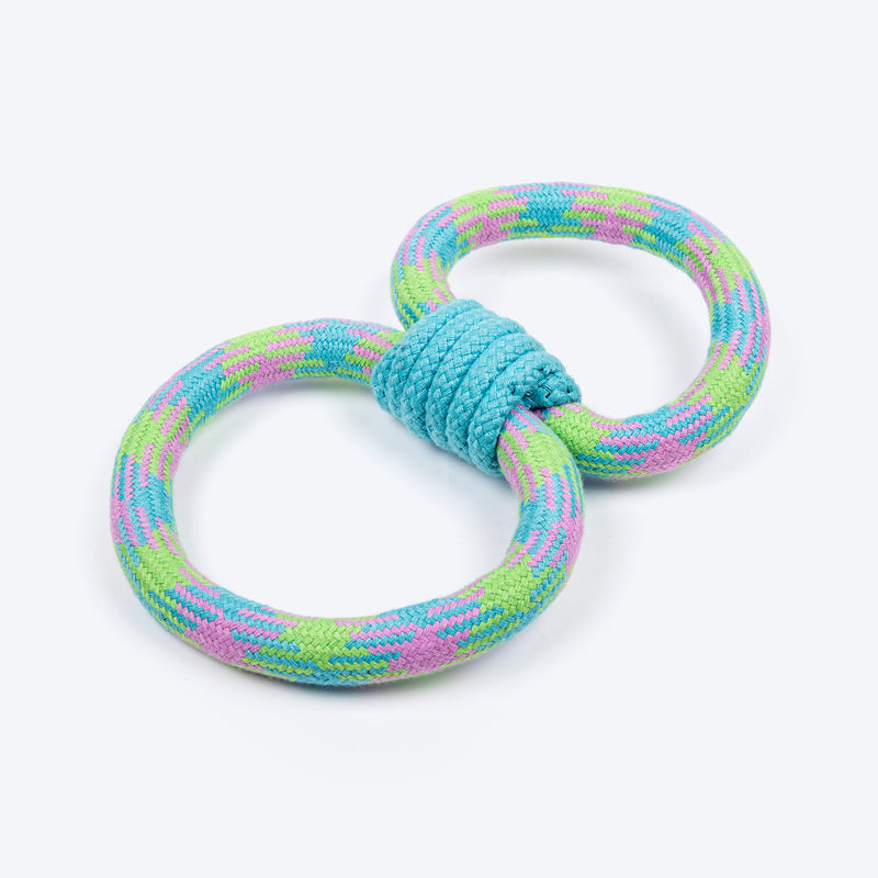 Dash Dog Double Tugger Rope Toy For Dog - Multicolor - Heads Up For Tails