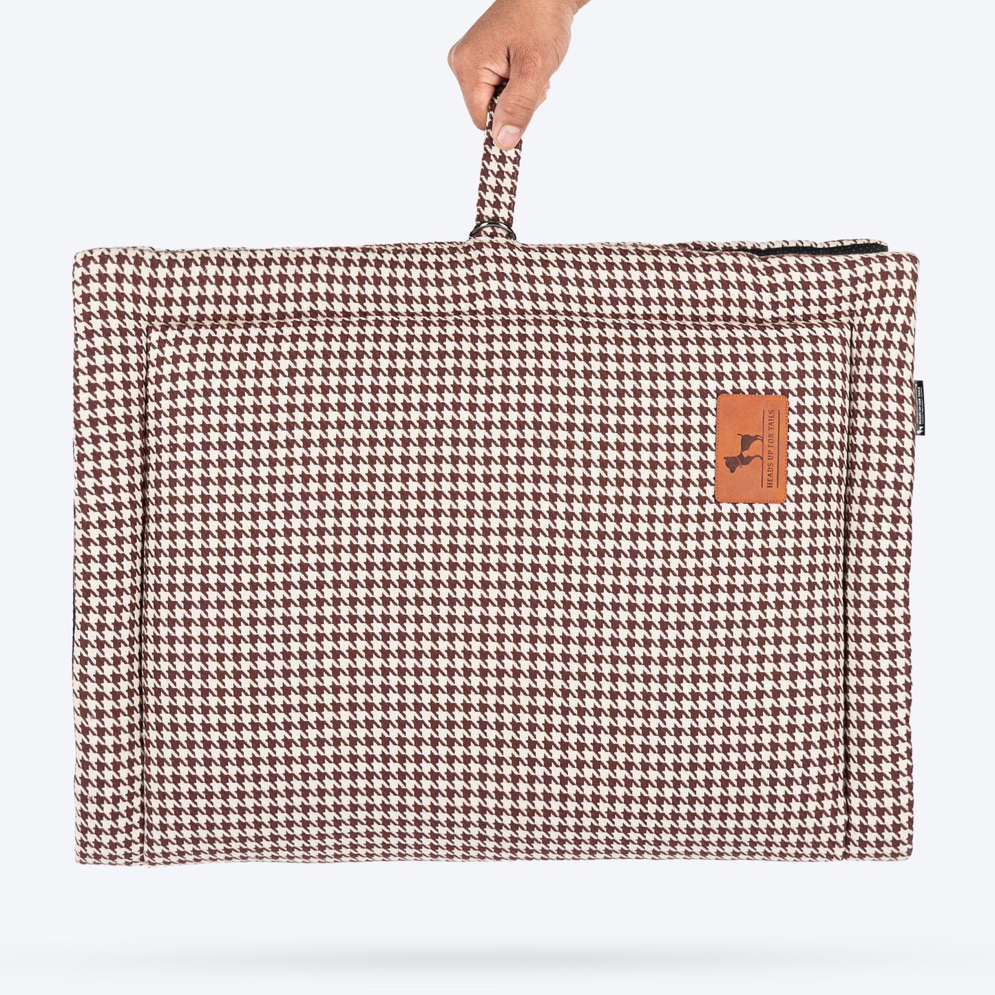 HUFT Cookie Houndstooth Mat For Dog - Brown - Heads Up For Tails