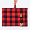HUFT Personalised Checkered Cuddle Mat For Dog & Cat - Red & Black - Heads Up For Tails