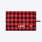 HUFT Love Plaid Mat For Dog - Red & Black - Heads Up For Tails