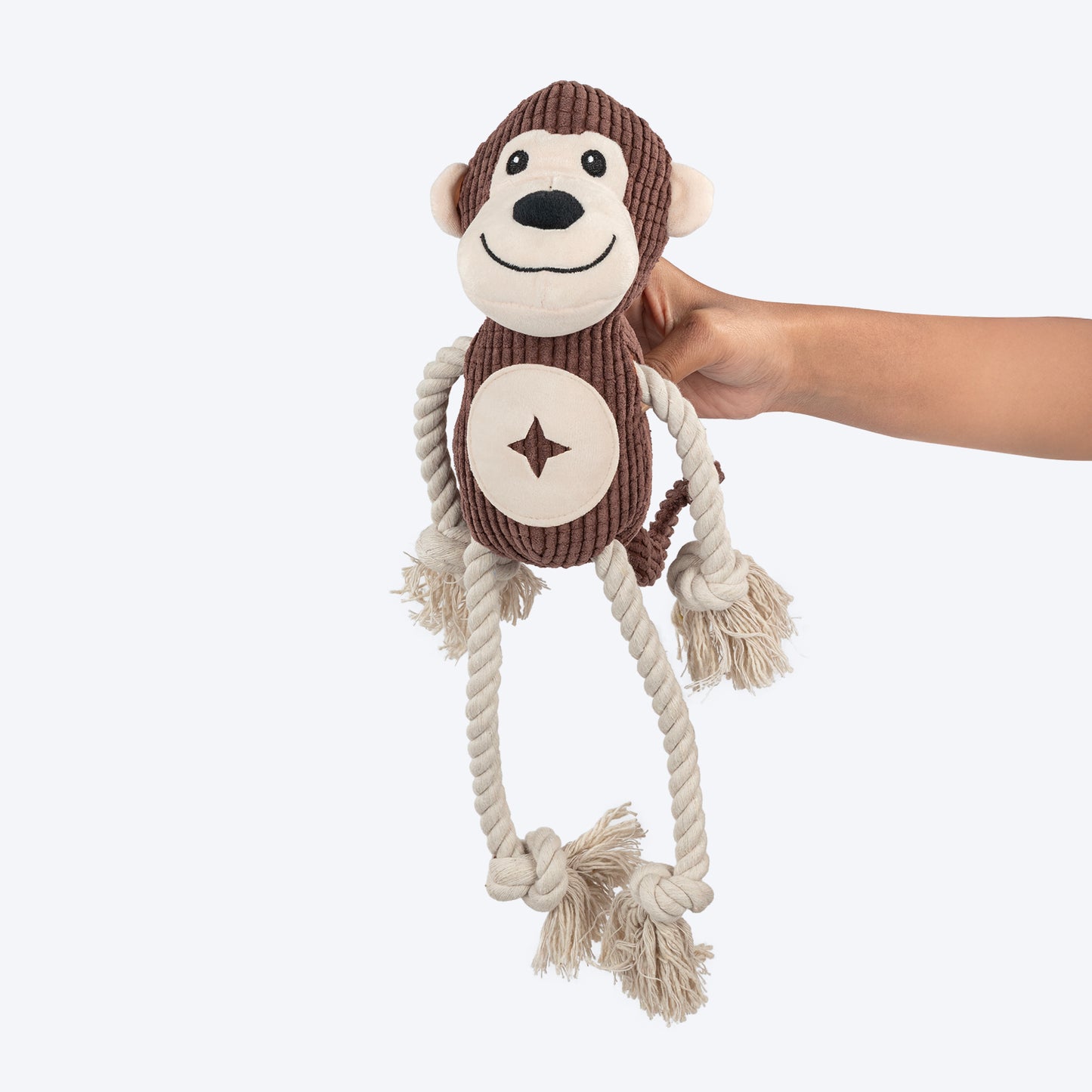 HUFT Mighty Monkey Rope Toy for Dog - Brown