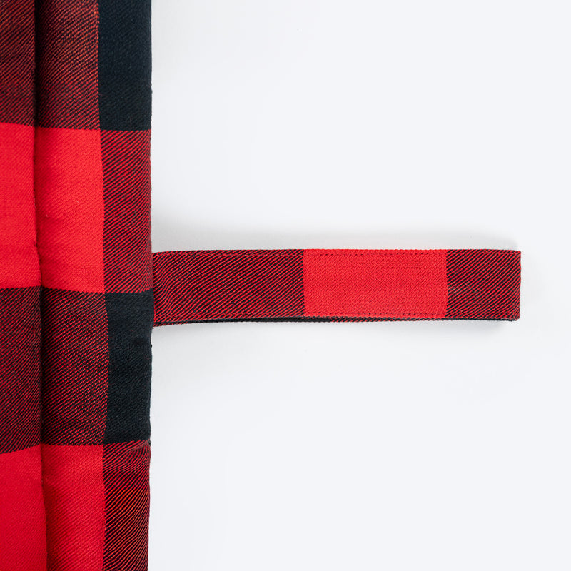 HUFT Personalised Checkered Cuddle Mat For Dog & Cat - Red & Black - Heads Up For Tails