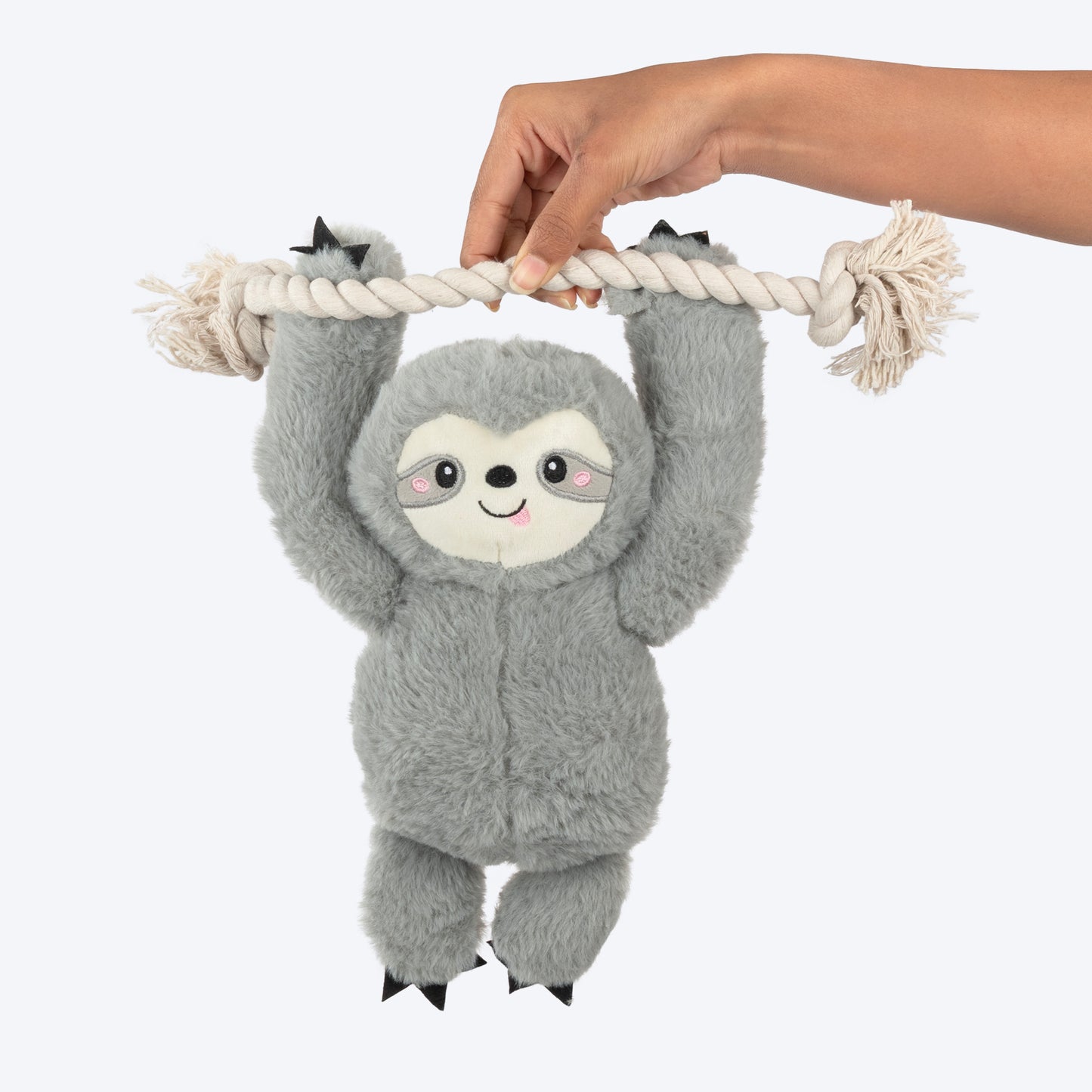 HUFT Sleepy Sloth Plush Toy for Dog - Grey