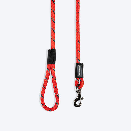 HUFT Basic Rope Leash For Dog - Red - 4 ft