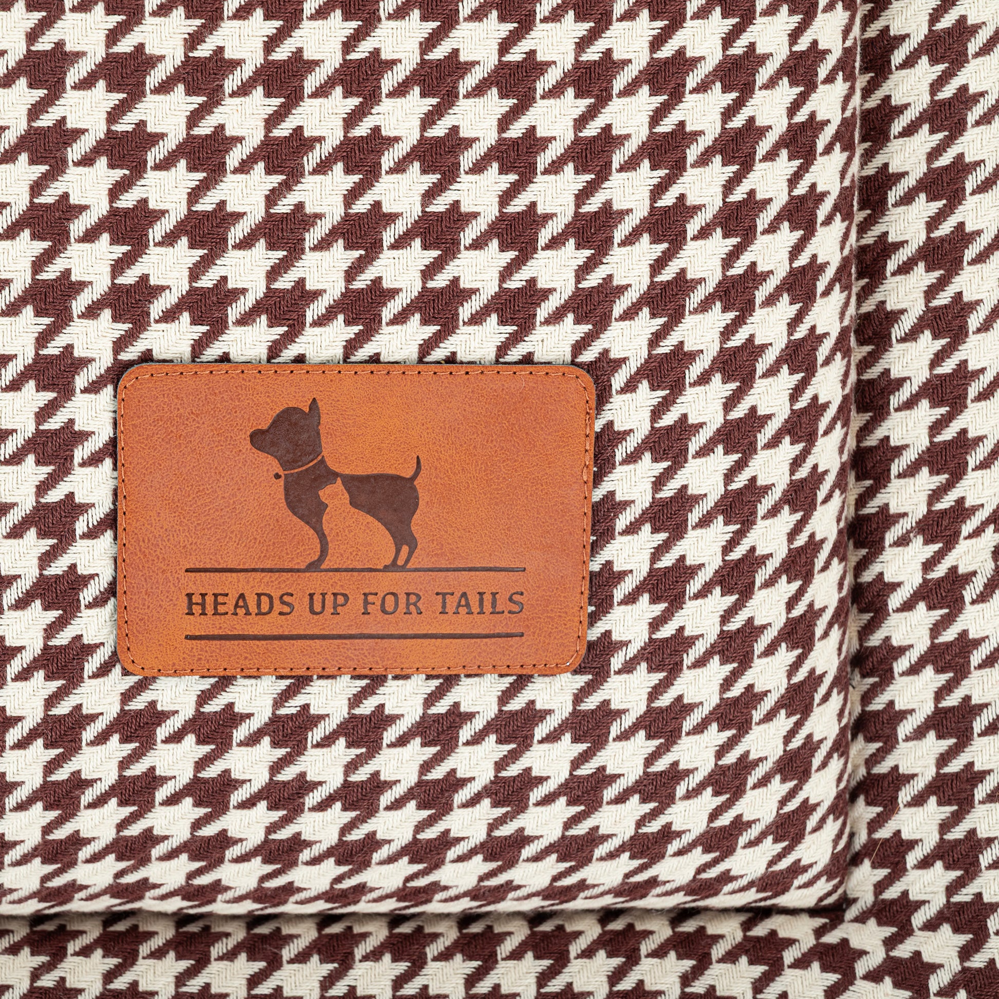 HUFT Cookie Houndstooth Mat For Dog - Brown - Heads Up For Tails