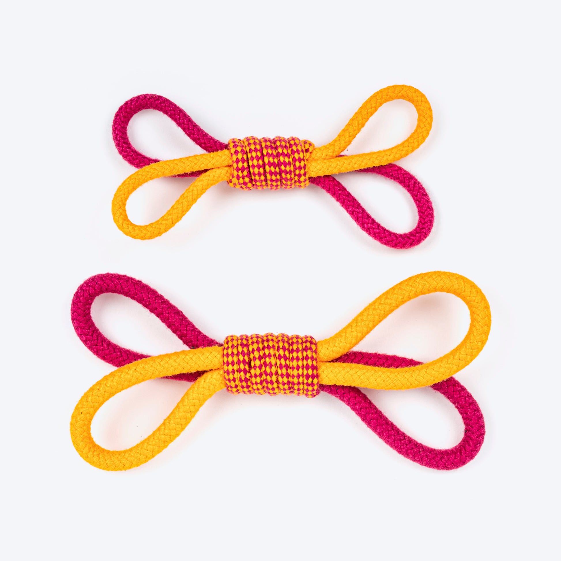 Dash Dog Loopster Rope Toy For Dog - Pink & Orange - Heads Up For Tails