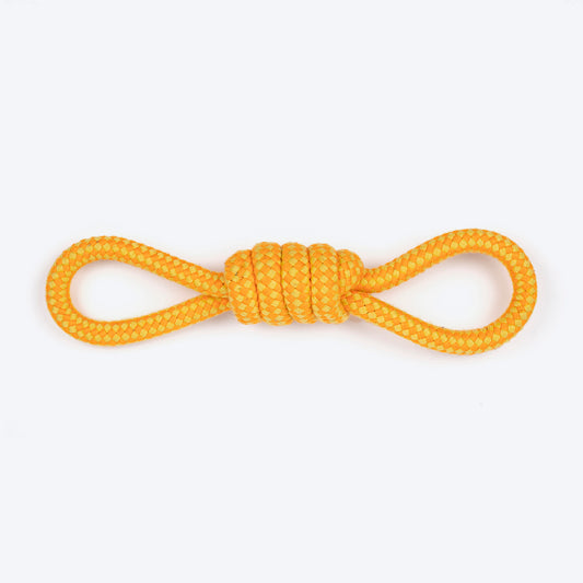 Dash Dog Tugster Rope Toy For Dog - Yellow & Orange - Heads Up For Tails
