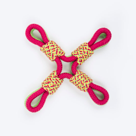 Dash Dog Super Looper Rope Toy For Dog - Multicolor - Heads Up For Tails